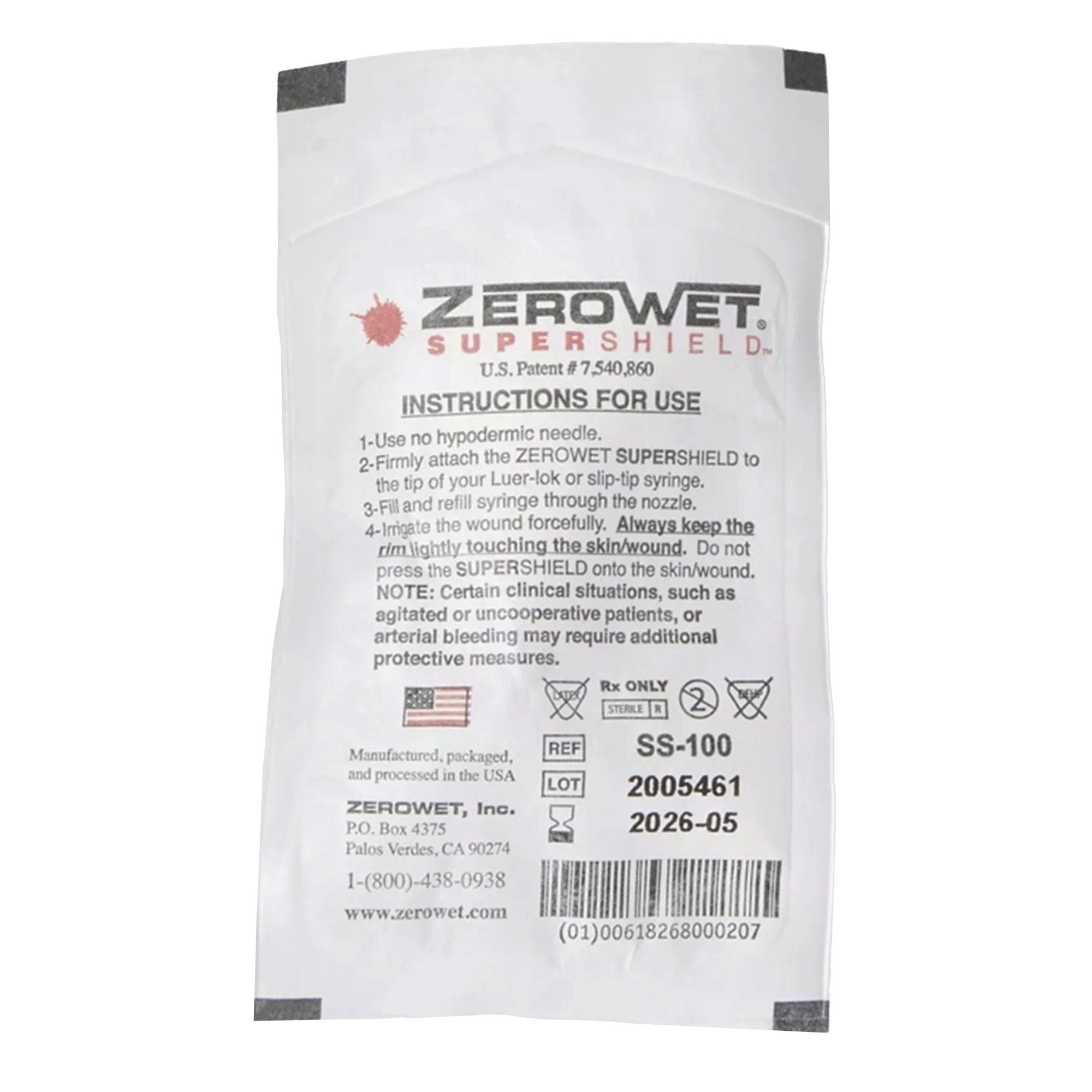 Mar Med Inc - SS-100NS Zerowet SplashShield