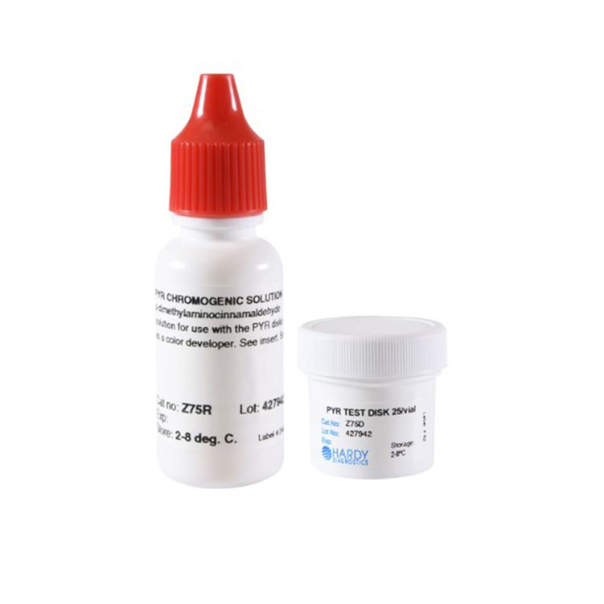 Hardy Diagnostics - Z75 Respiratory Test Kit Group A Streptococci and Enterococci 25 Tests CLIA Non-Waived