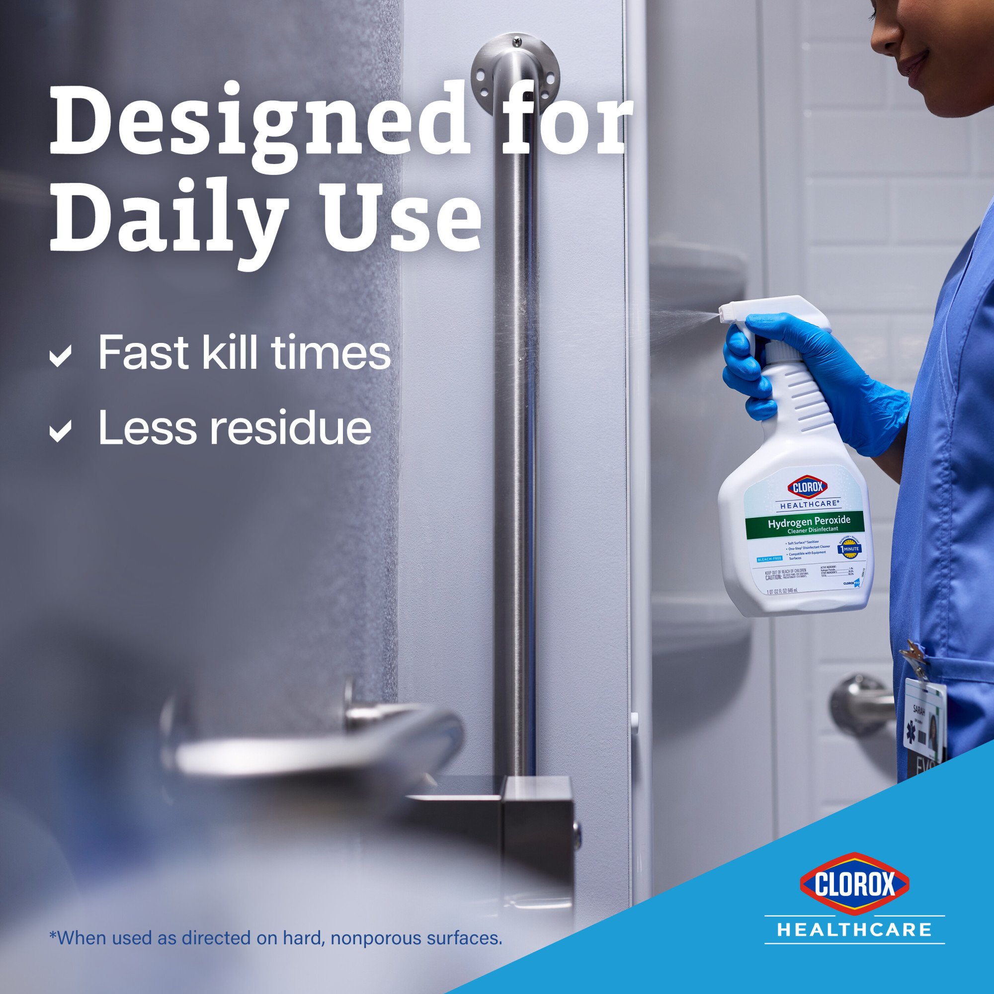 The Clorox Company 30829 - Clorox Healthcare® Hydrogen Peroxide Cleaner Disinfectant, Jug, 1 gal. - 1/Each, 4/Case