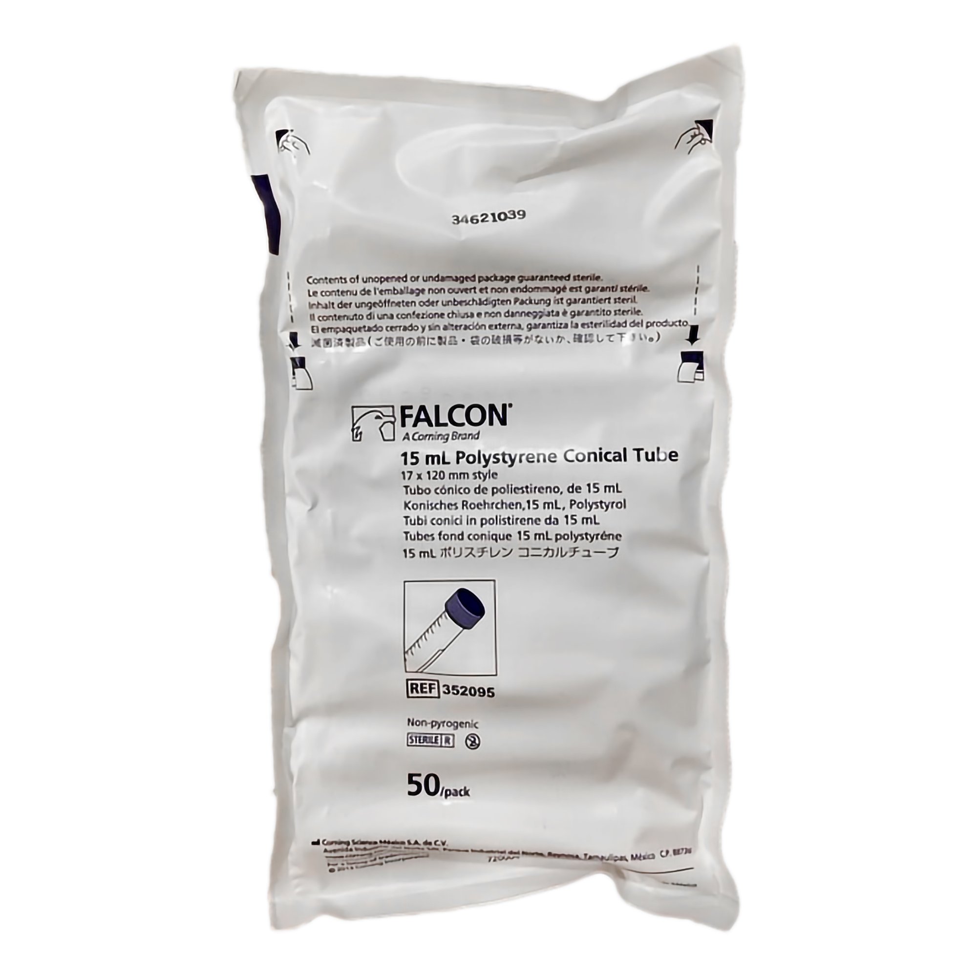 Troy Biologicals 352095 - Falcon® Centrifuge Tube, 17 x 120 mm, 15 mL - 50/Box, 500/Case