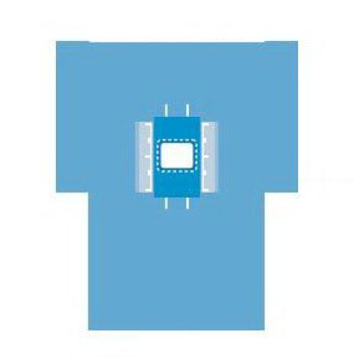 Cardinal - 9438 Surgical Drape Laparoscopic Abdominal Drape 77 W X 106 W X 122 L Inch Sterile