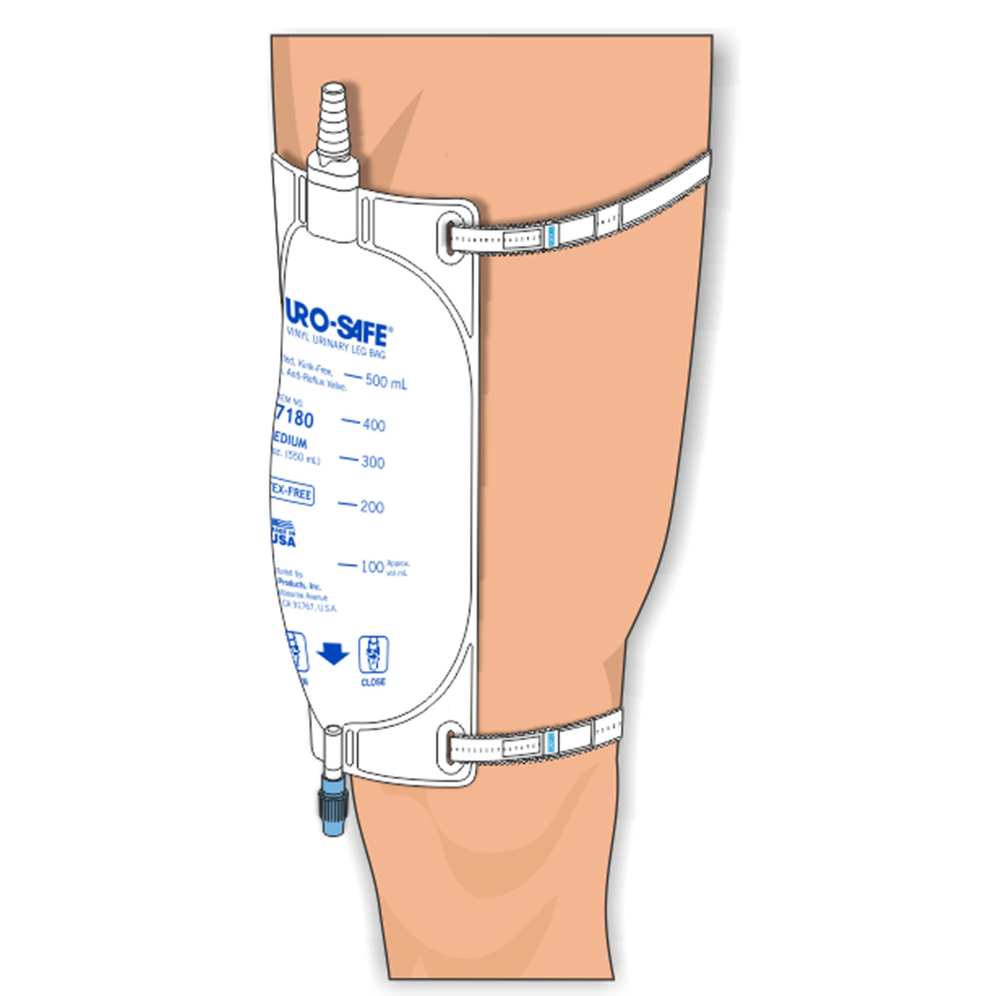 Urocare Products - 6390 Urocare® Leg Bag Strap for use with 44-ounce or smaller Urinary Leg Bags
