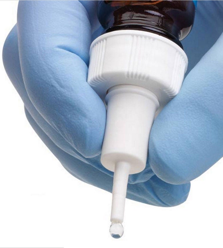 Market Lab Inc - 0468 Control Dropper Tip 20 mm, Disposable, Reusable Caps for each tip, Works on most 2, 5 and 10 mL non-threaded vials For Threaded Vials