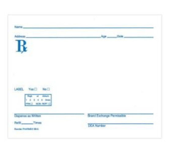 PDC Healthcare - SB-5 Prescription Pad PDC® 4 X 5 Inch