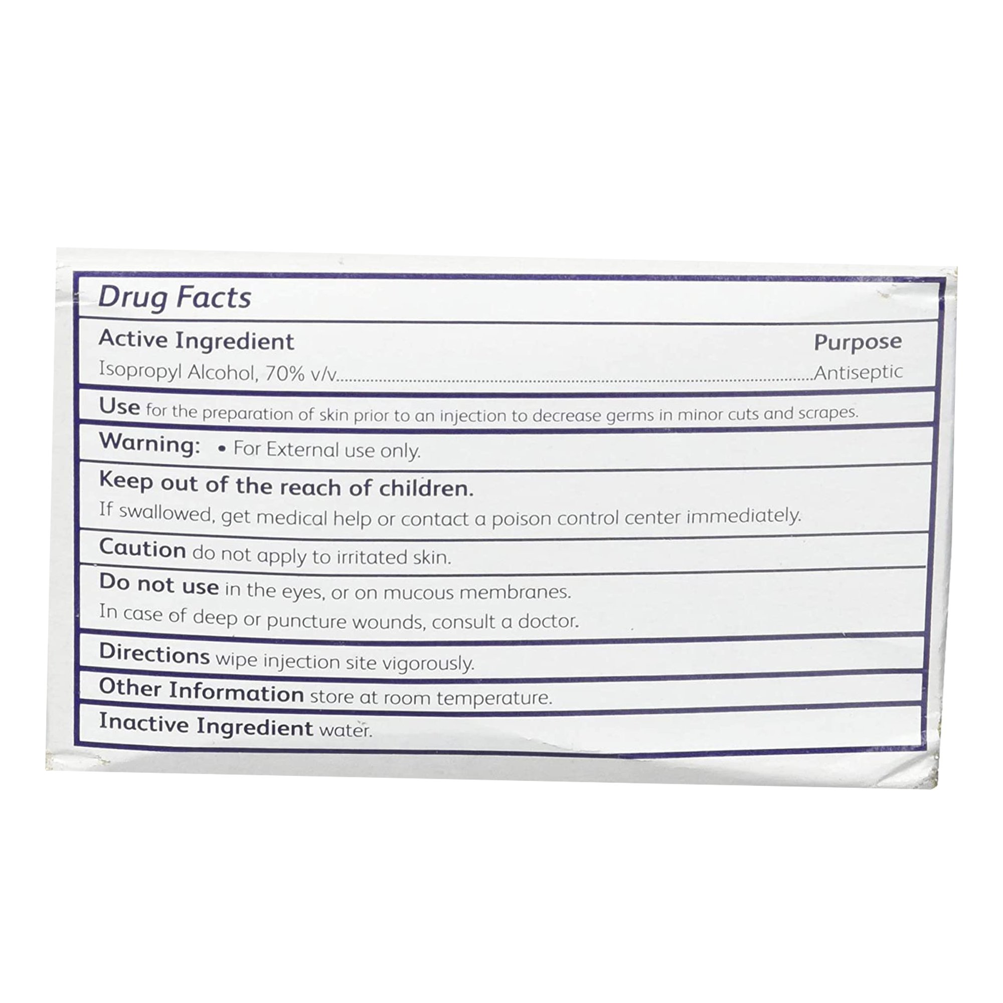Embecta Medical II LLC 326895 - embecta™ Isopropyl Alcohol Prep Pad, 0.75 x 1 Inch - 1/Each, 100/Box, 1200/Case