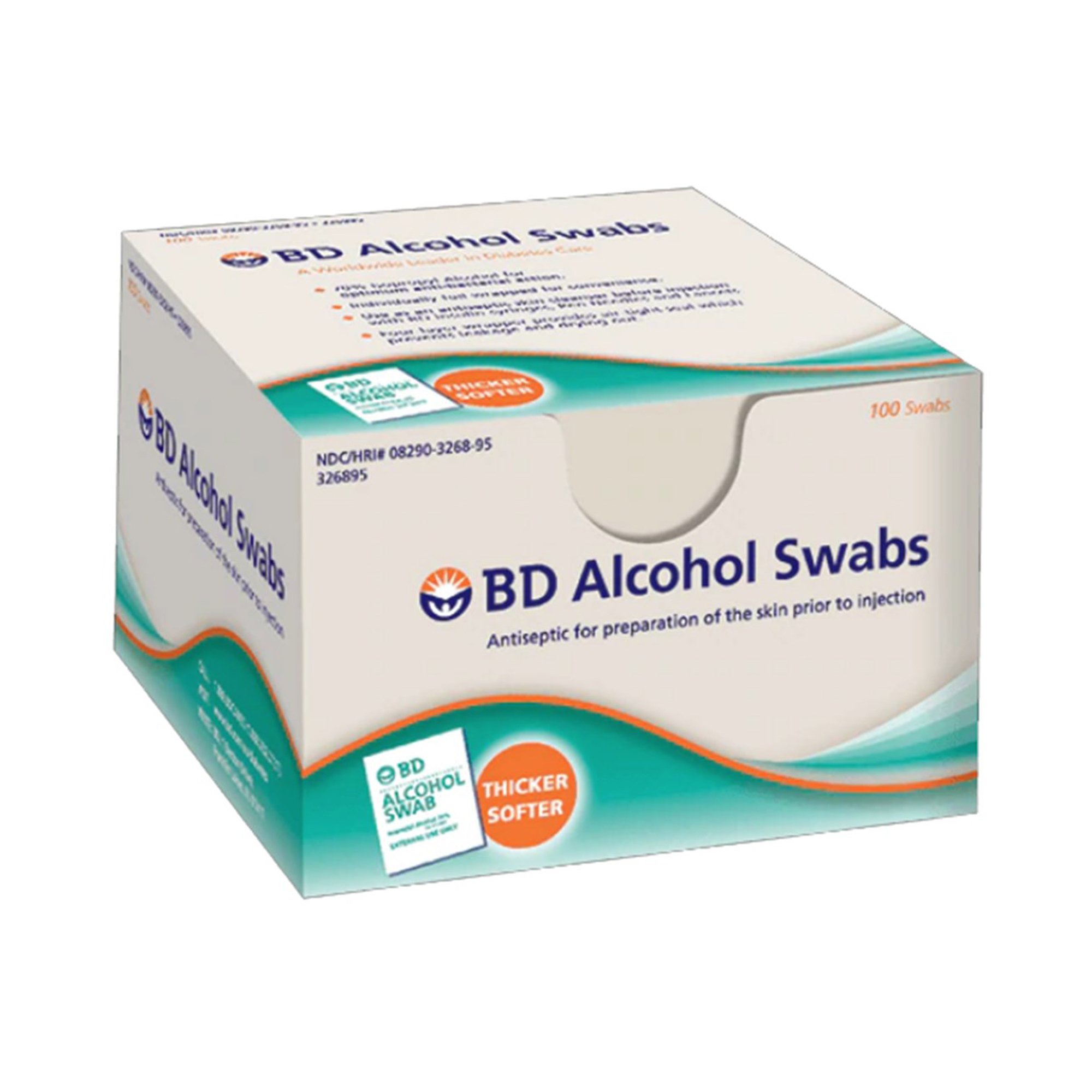 Embecta Medical II LLC 326895 - embecta™ Isopropyl Alcohol Prep Pad, 0.75 x 1 Inch - 1/Each, 100/Box, 1200/Case
