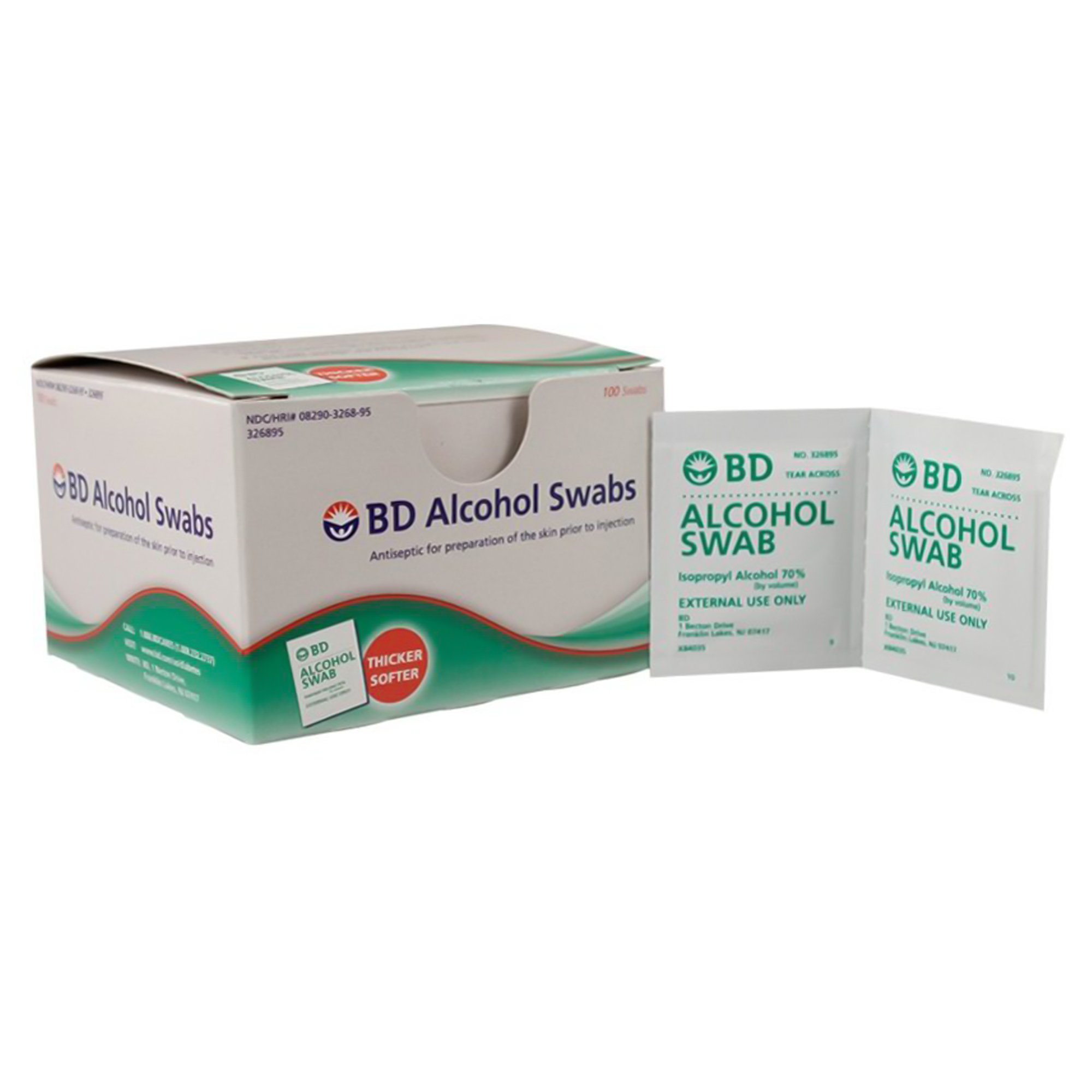 Embecta Medical II LLC 326895 - embecta™ Isopropyl Alcohol Prep Pad, 0.75 x 1 Inch - 1/Each, 100/Box, 1200/Case