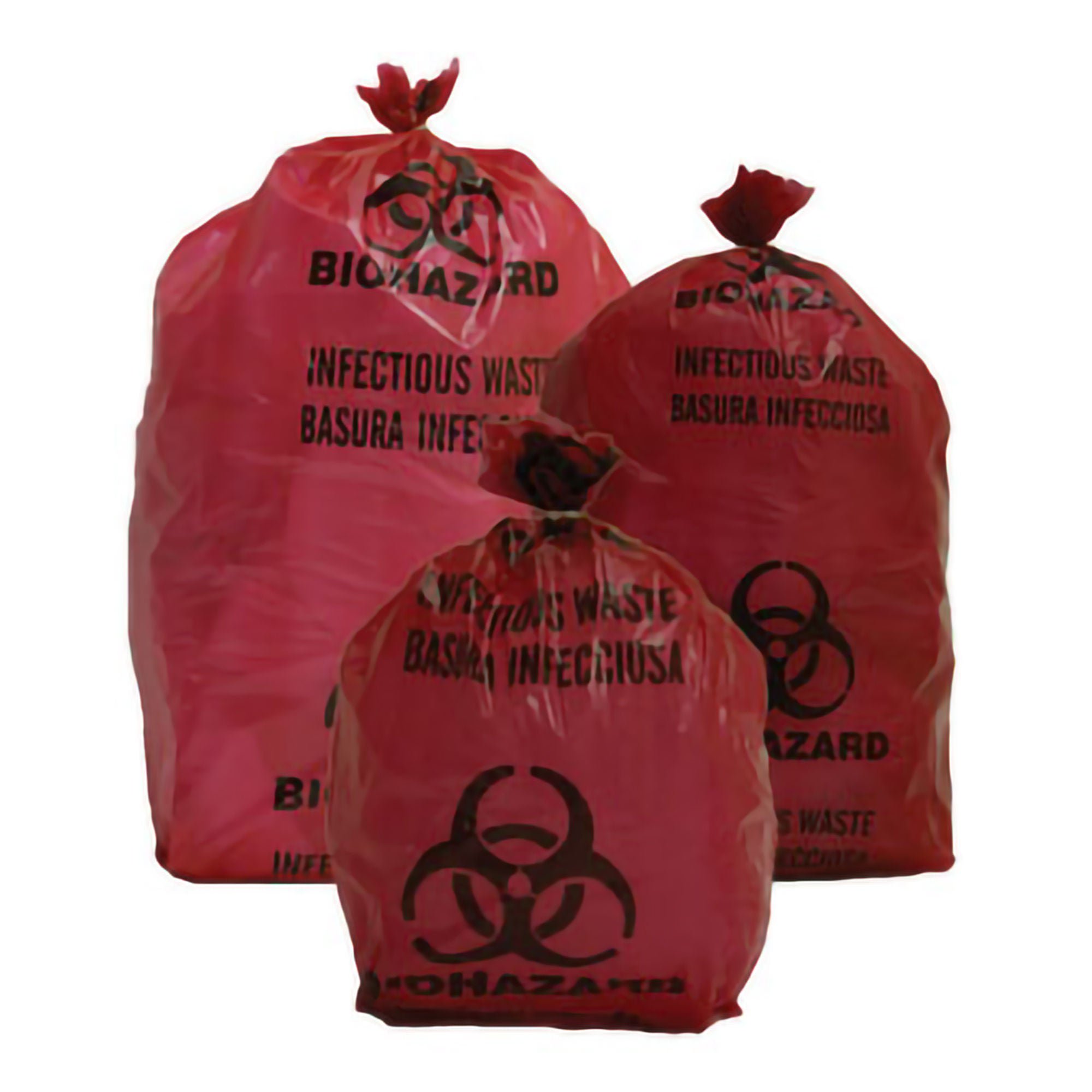 Unimed - Midwest - 03EB086000 Biohazard Waste Bag Biohazard Symbol / Infectious Waste 3 gal. Red 14-1/4 X 18-3/4 Inch