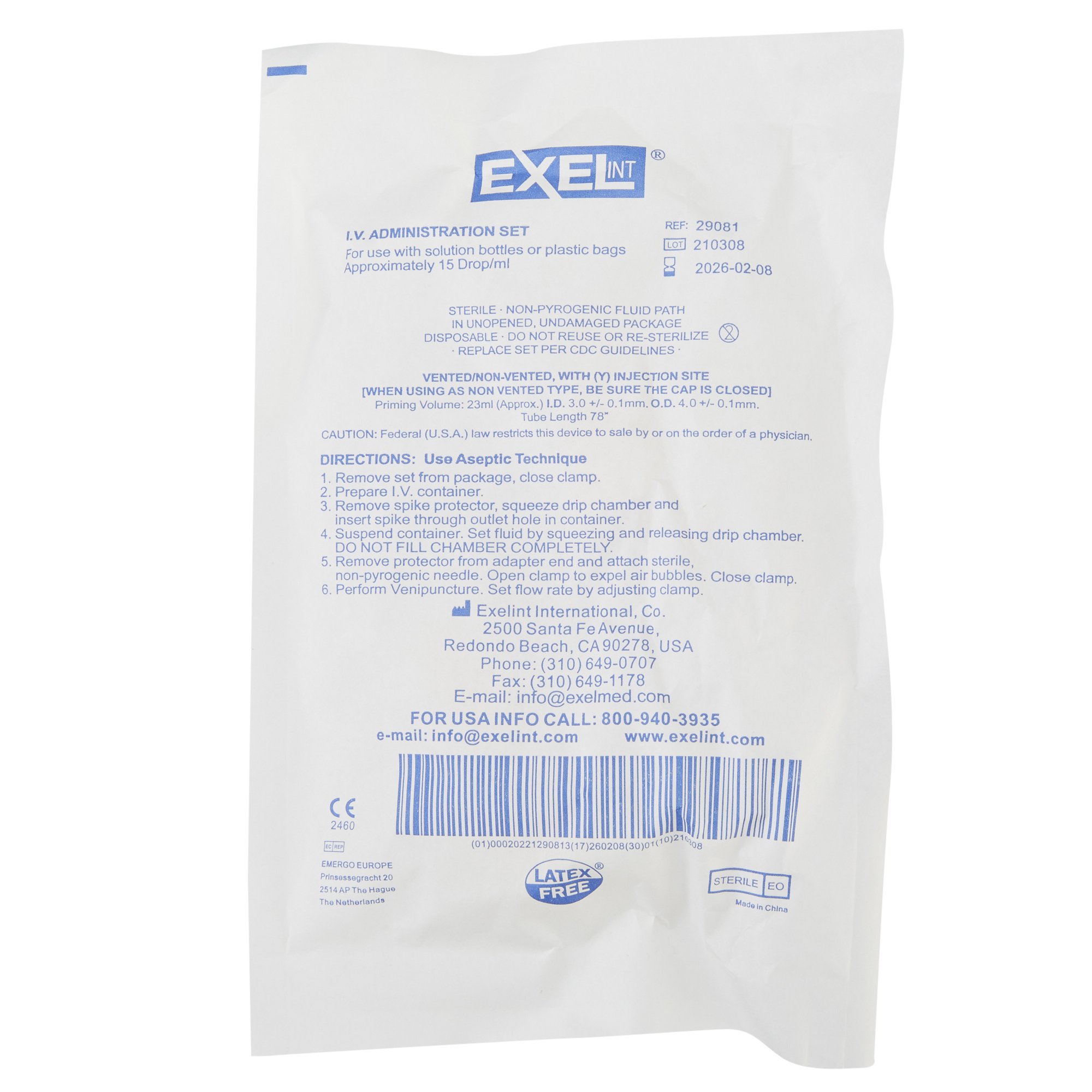 AirTite Products - 29081 AirTite Exel IV Administration Set
