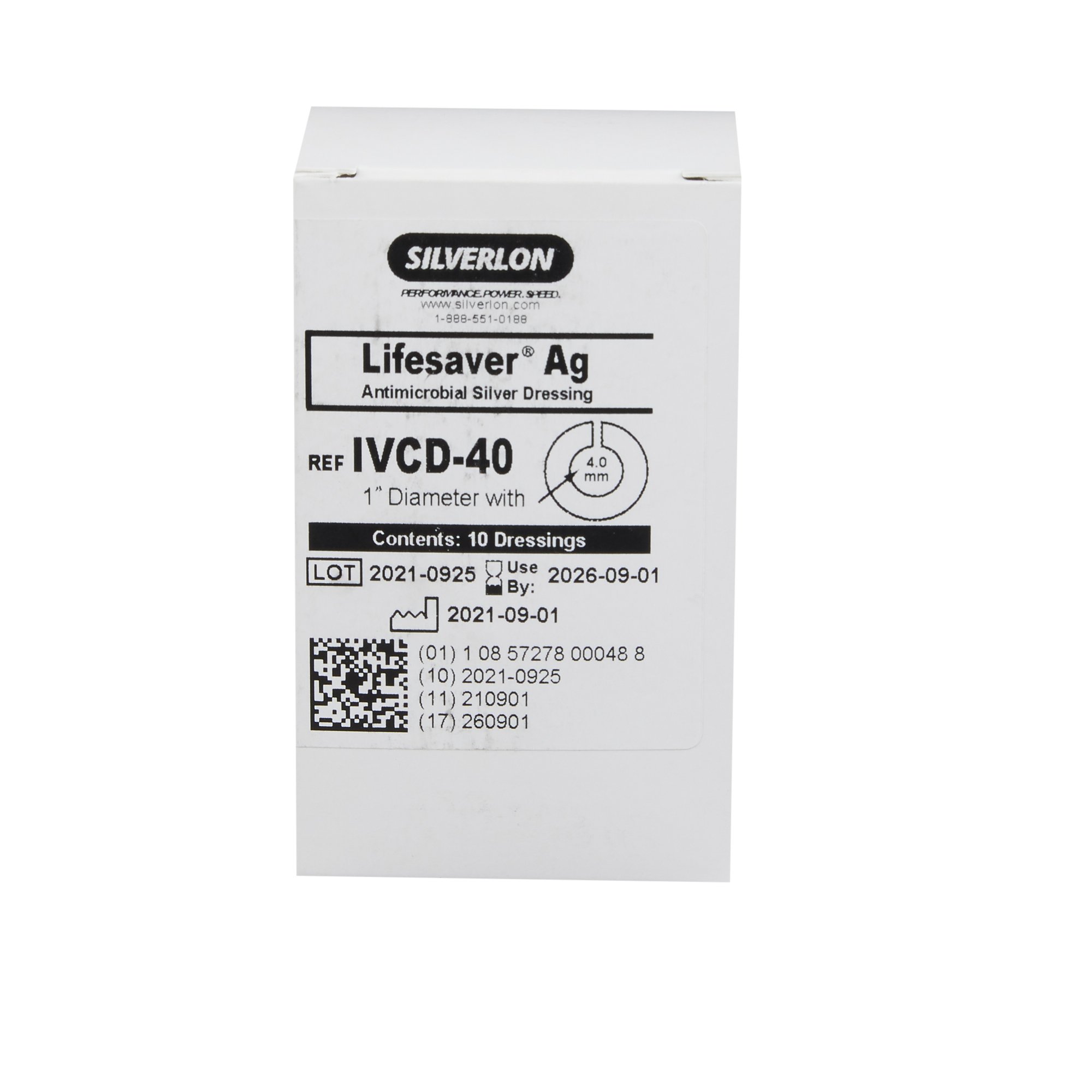 Silverlon Lifesaver AG Antimicrobial Catheter Dressing Protective Disc IVCD-40 by Bravida Medical