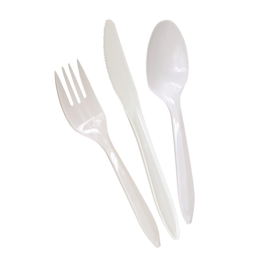 RJ Schinner Co - F6BW Fork Dart® Medium Weight White Polypropylene