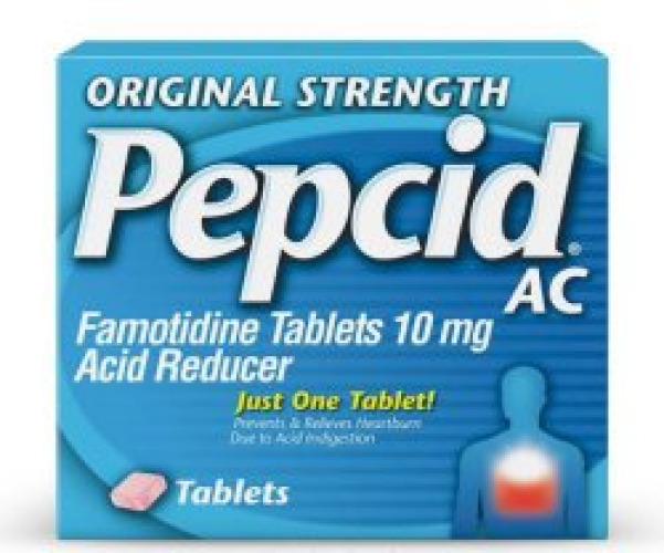 J & J Sales 16837087220 - Pepcid® AC Famotidine 10 mg Acid Reducer Tablets Original Strength - 30/Box