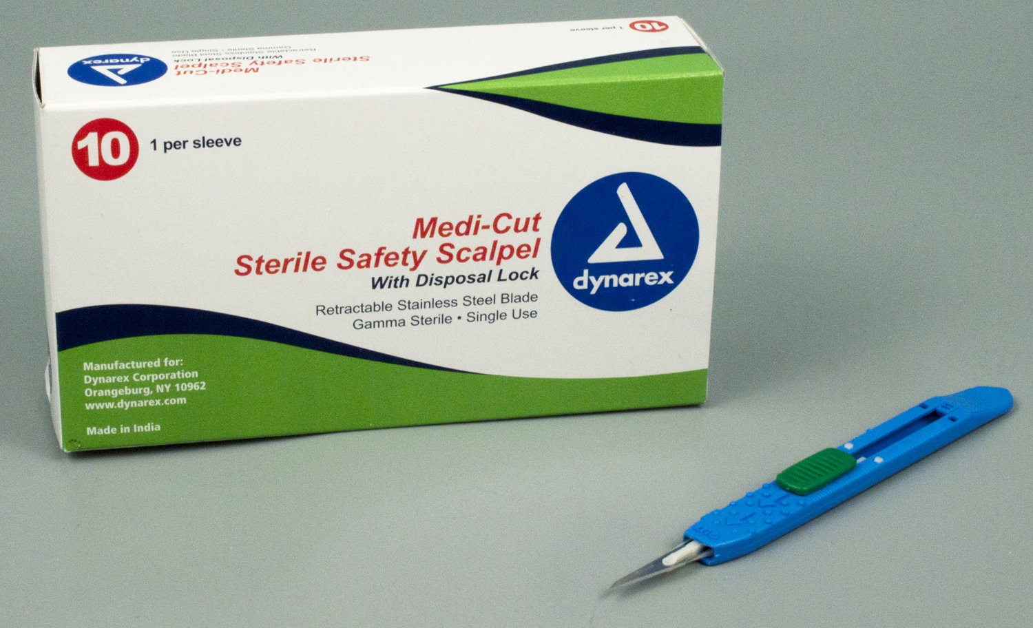 Dynarex 4161 - Medicut™ Safety Scalpel - 10/Box
