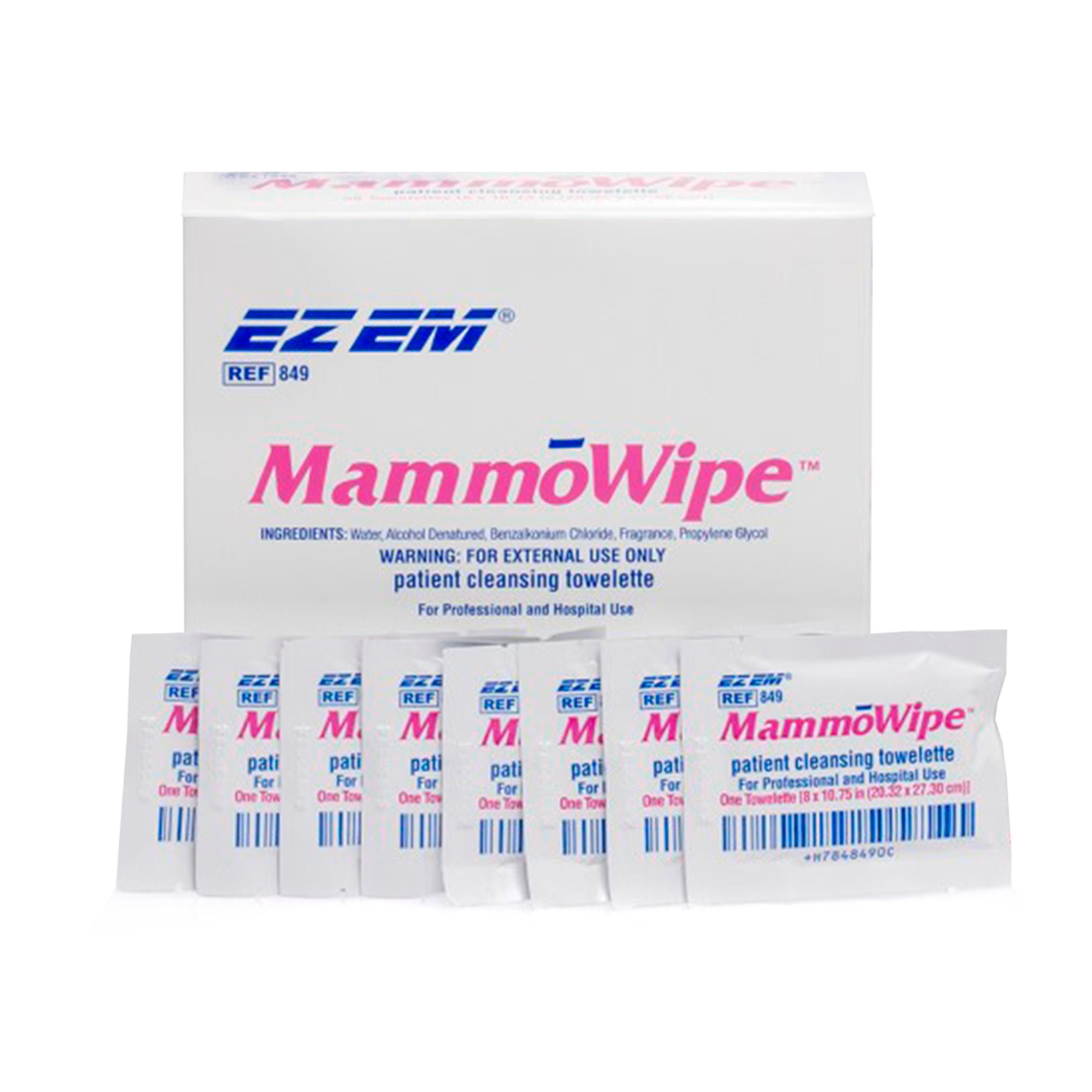 Bracco Diagnostics - 600103 EZ EM Mammography Wipe
