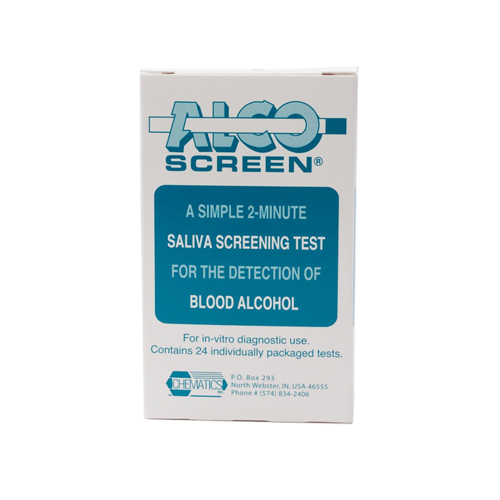 Chematics 55001-300 - Alco-Screen® Saliva Alcohol Rapid Test - 24/Box, 288/Case