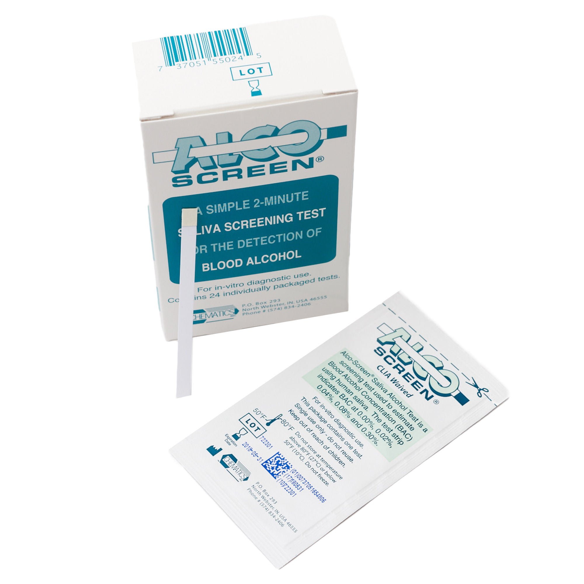 Chematics - 55001-300 Alco-Screen® Saliva Alcohol Rapid Test