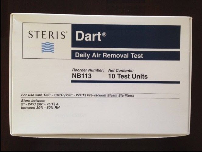Steris NB113 - Dart® Sterilization Daily Air Removal Test Pack - 10/Box, 50/Case