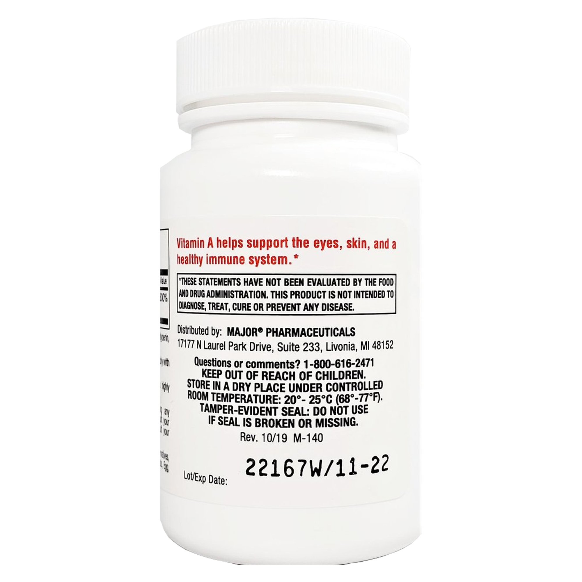 Major Pharmaceuticals - 00904208560 Major® Vitamin A Supplement