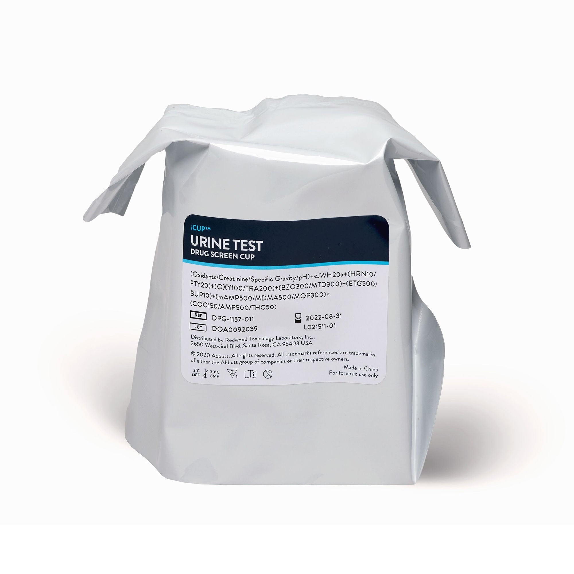 Abbott Rapid Dx North America LLC - I-DUE-1107-291 Drugs of Abuse Test Kit iCup® A.D. AMP, BAR, BZO, COC, mAMP/MET, MDMA, MOP, OXY, PCP, THC (CR, OX, pH) 25 Tests CLIA Non-Waived