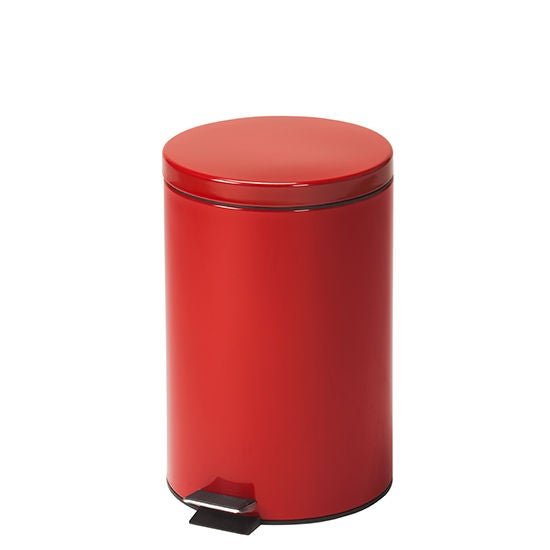 Clinton Industries - TR-20R Trash Can 20 Quart / 5 gal. Red Steel Round