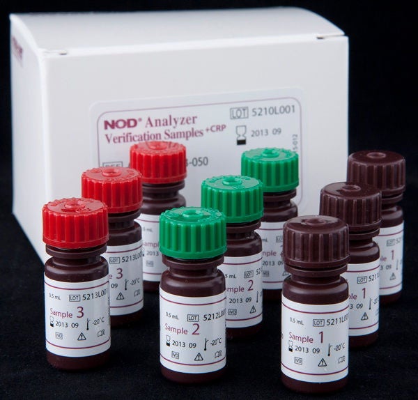 Nova-One Diagnostics - ALCV-G14133-050 Verification Samples Control Panel NOD® General Chemistry with C-Reactive Protein (CRP) Level 1, 2, 3 3 X 3 X 0.5 mL