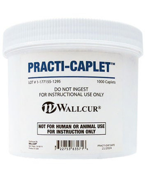 Wallcur - 670PC Clinical Training Medication Practi-Caplet™ Caplet Jar