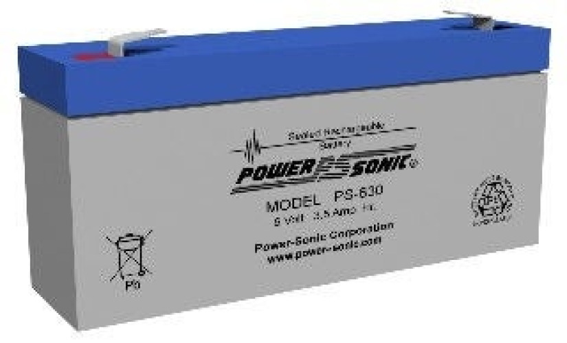 Bulbtronics - 0031021 Sealed Lead Acid Battery Pack Power-Sonic® 6 Volt Rechargeable 1 Pack