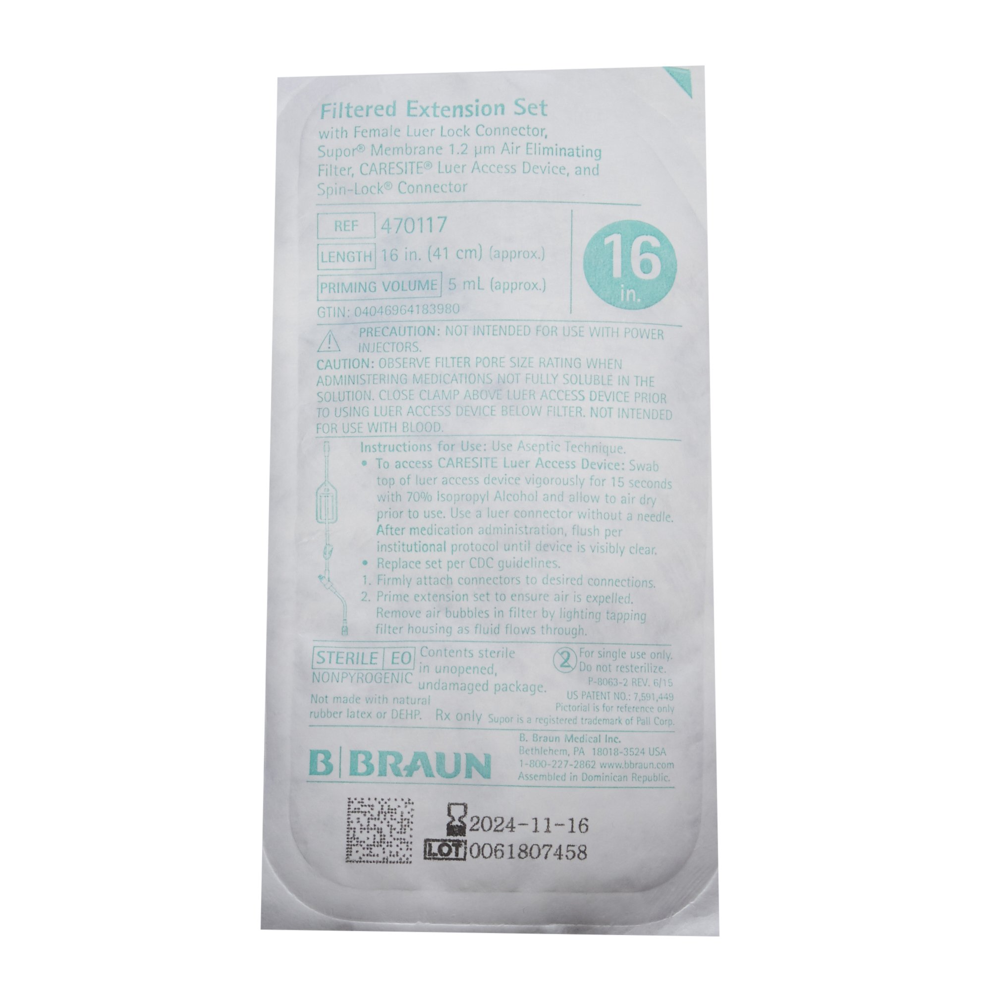 FilterFlow IV Extension Set 470117 by B. Braun