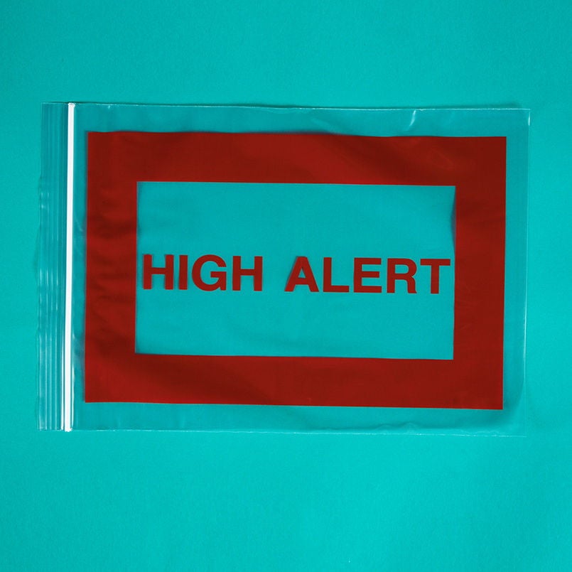 Health Care Logistics - 9535 Reclosable Bag 8 X 11 Inch Plastic Clear / Red Zipper Closure