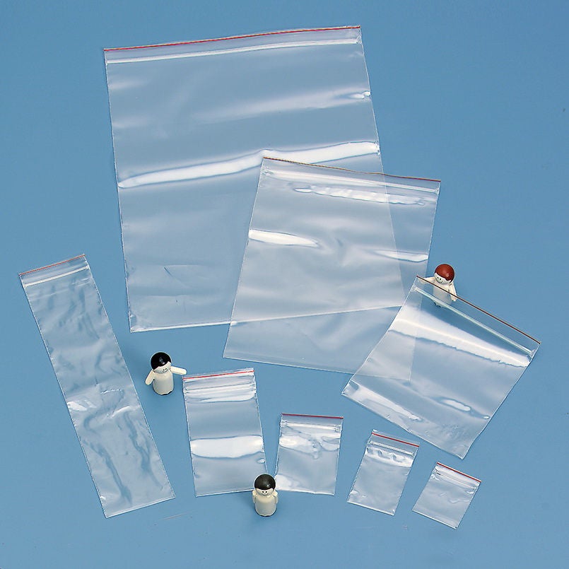 Health Care Logistics - 7596 Reclosable Bag Premium Red Line™ 8 X 10 Inch Plastic Clear Zipper Closure