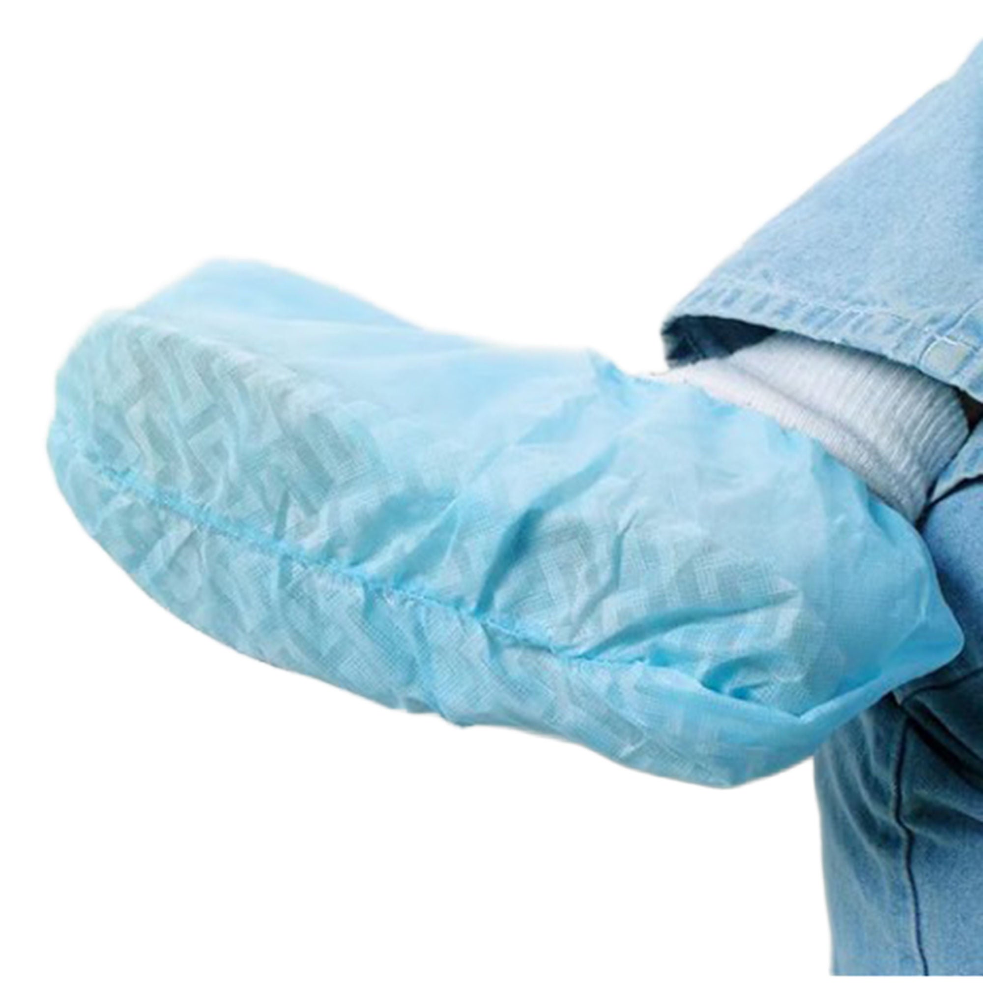 Health Care Logistics - 12081 Shoe Cover One Size Fits Most Shoe High Nonskid Sole Blue NonSterile