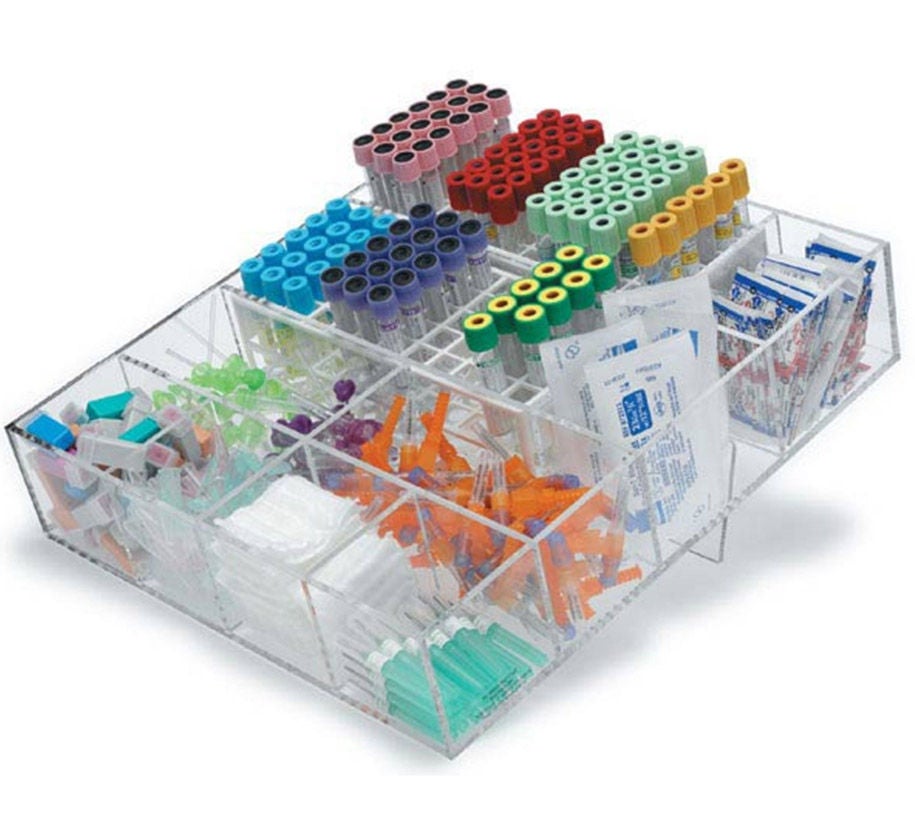 Market Lab Inc - 7250 Draw Station Organizer Clear Industrial Grade Polymers 3 X 13 X 15 Inch