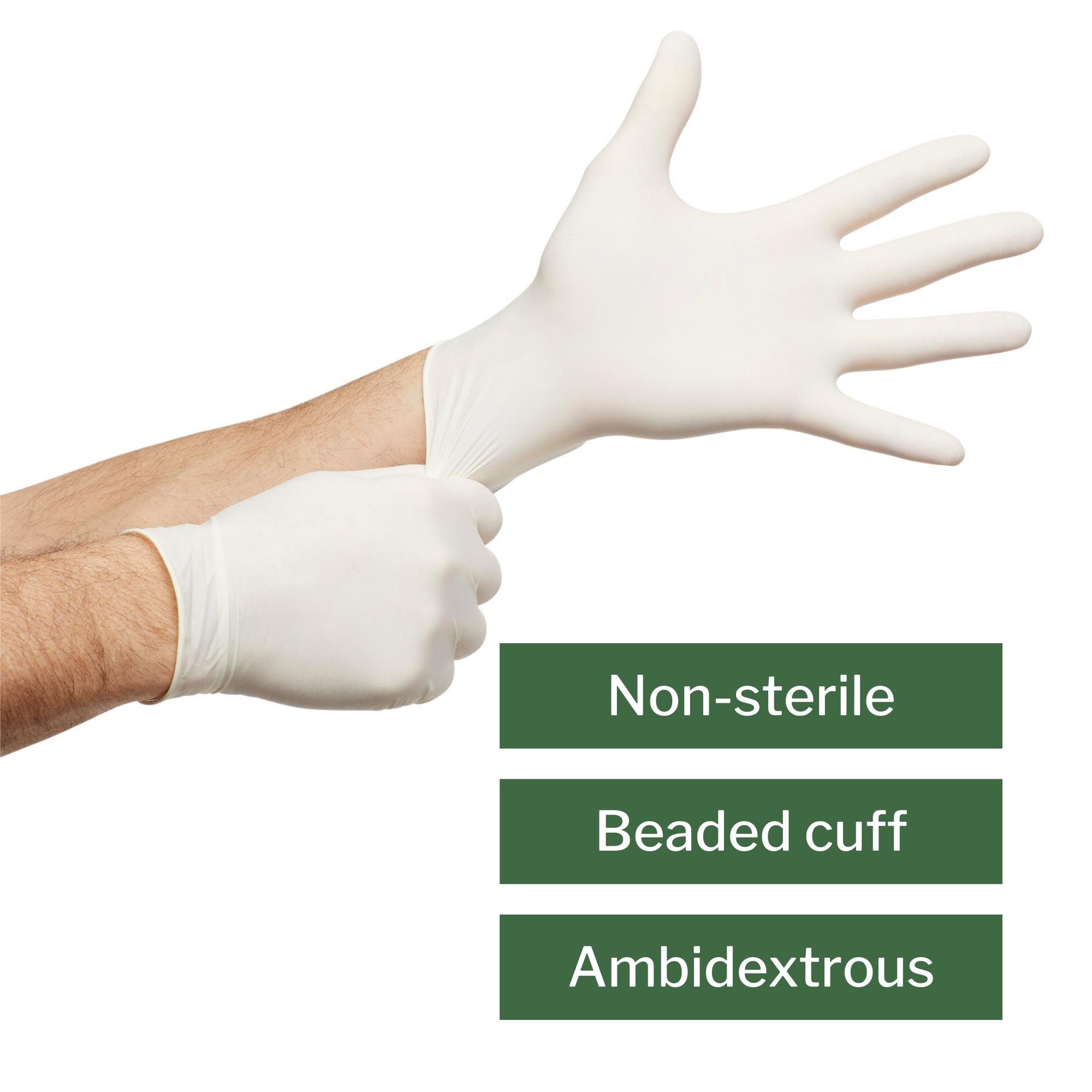 McKesson Brand 14-422 - McKesson Confiderm® CL Latex Gloves, Extra-Small, Ivory - 100/Box, 1000/Case