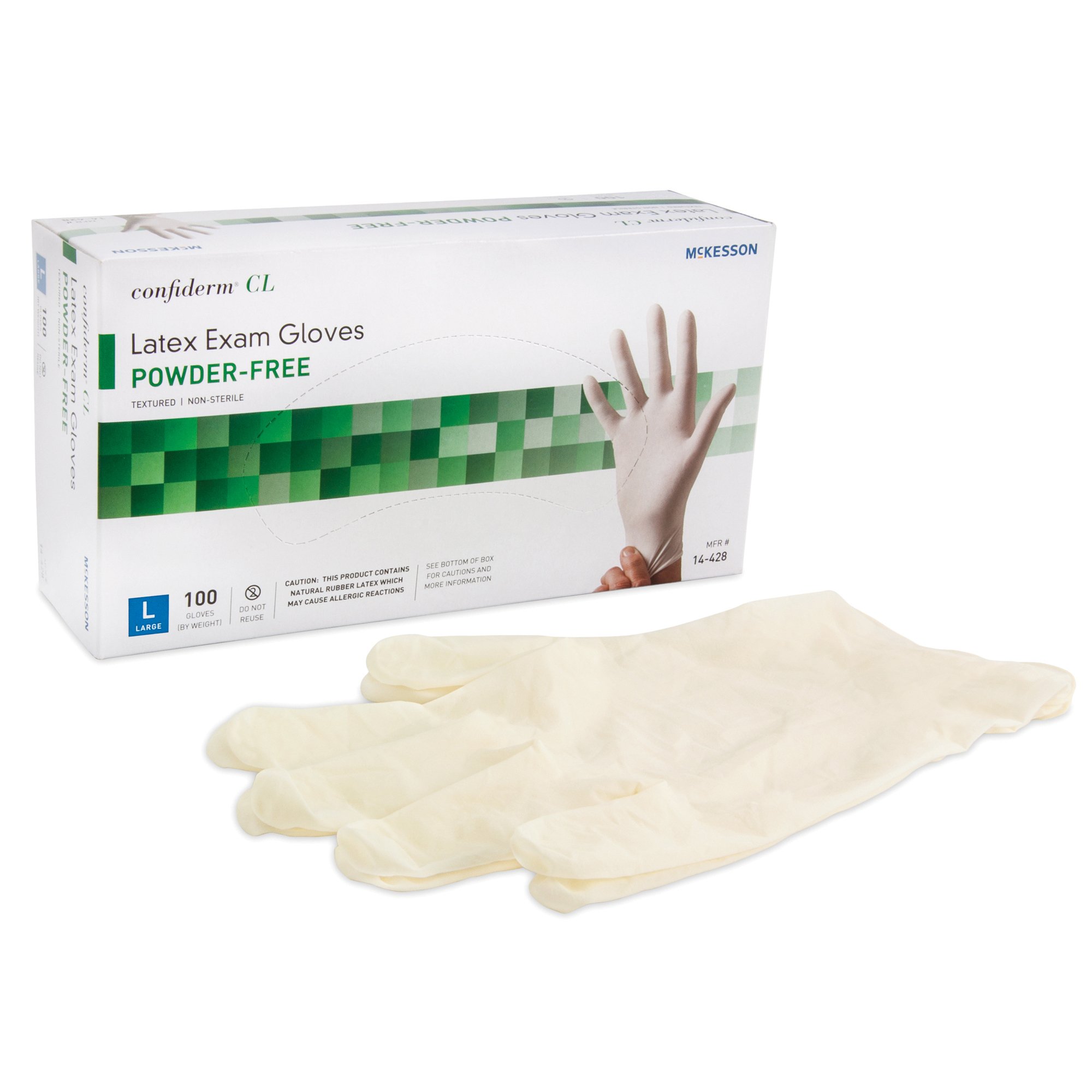 McKesson Brand - 14-428 McKesson Confiderm® CL Latex Exam Glove