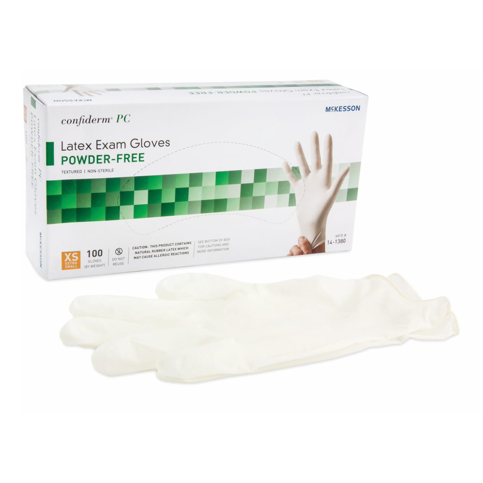 McKesson Brand - 14-1380 McKesson Confiderm® Latex Exam Glove