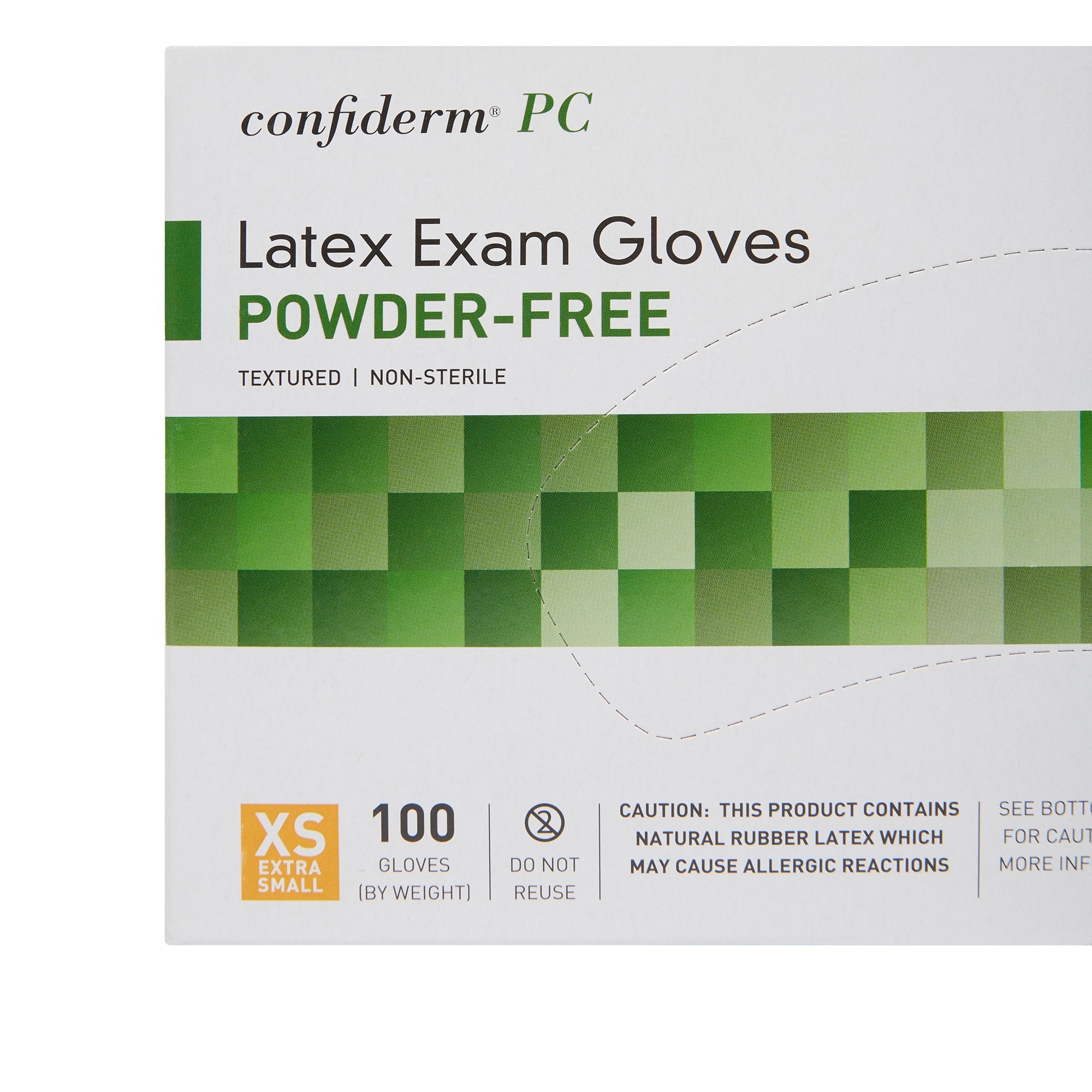 McKesson Brand 14-1380 - McKesson Confiderm® Latex Exam Glove, Extra Small, Ivory - 100/Box, 1000/Case
