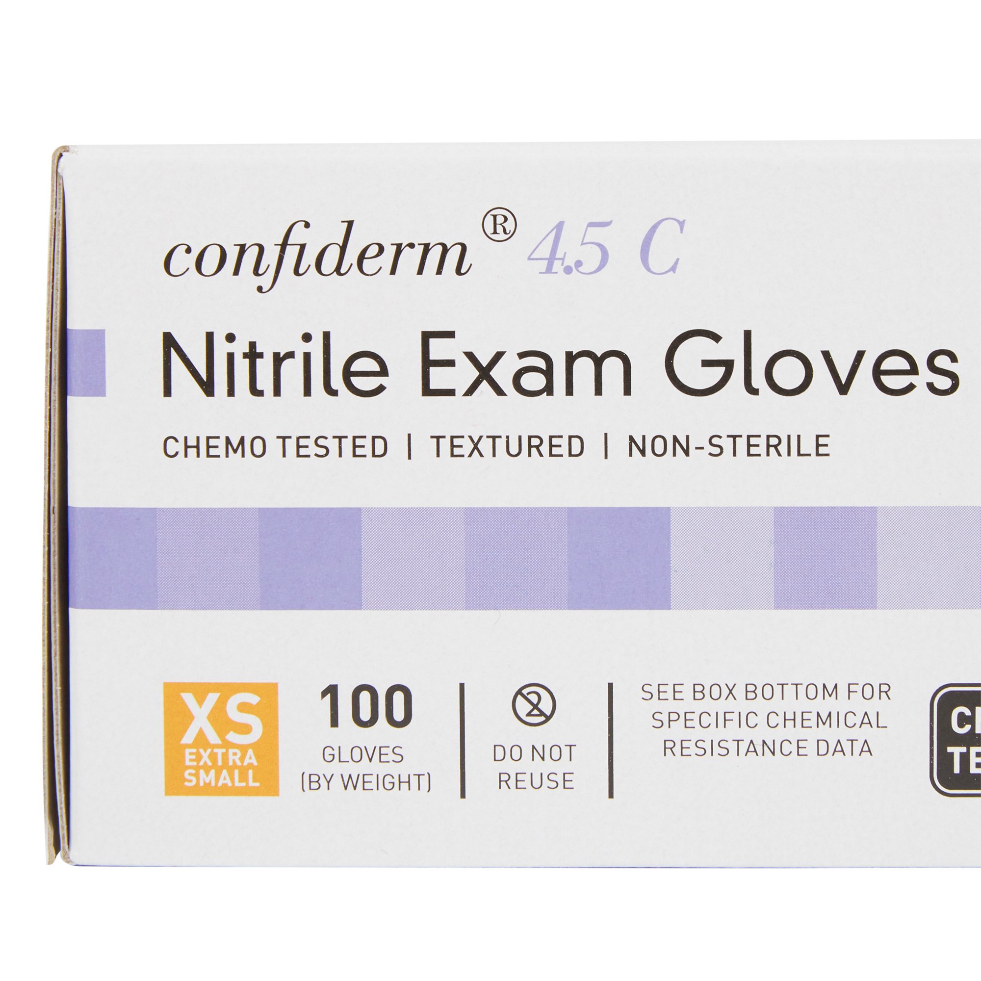 McKesson Brand 14-652C - McKesson Confiderm® 4.5C Nitrile Exam Glove, Extra Small, Blue - 100/Box, 1000/Case