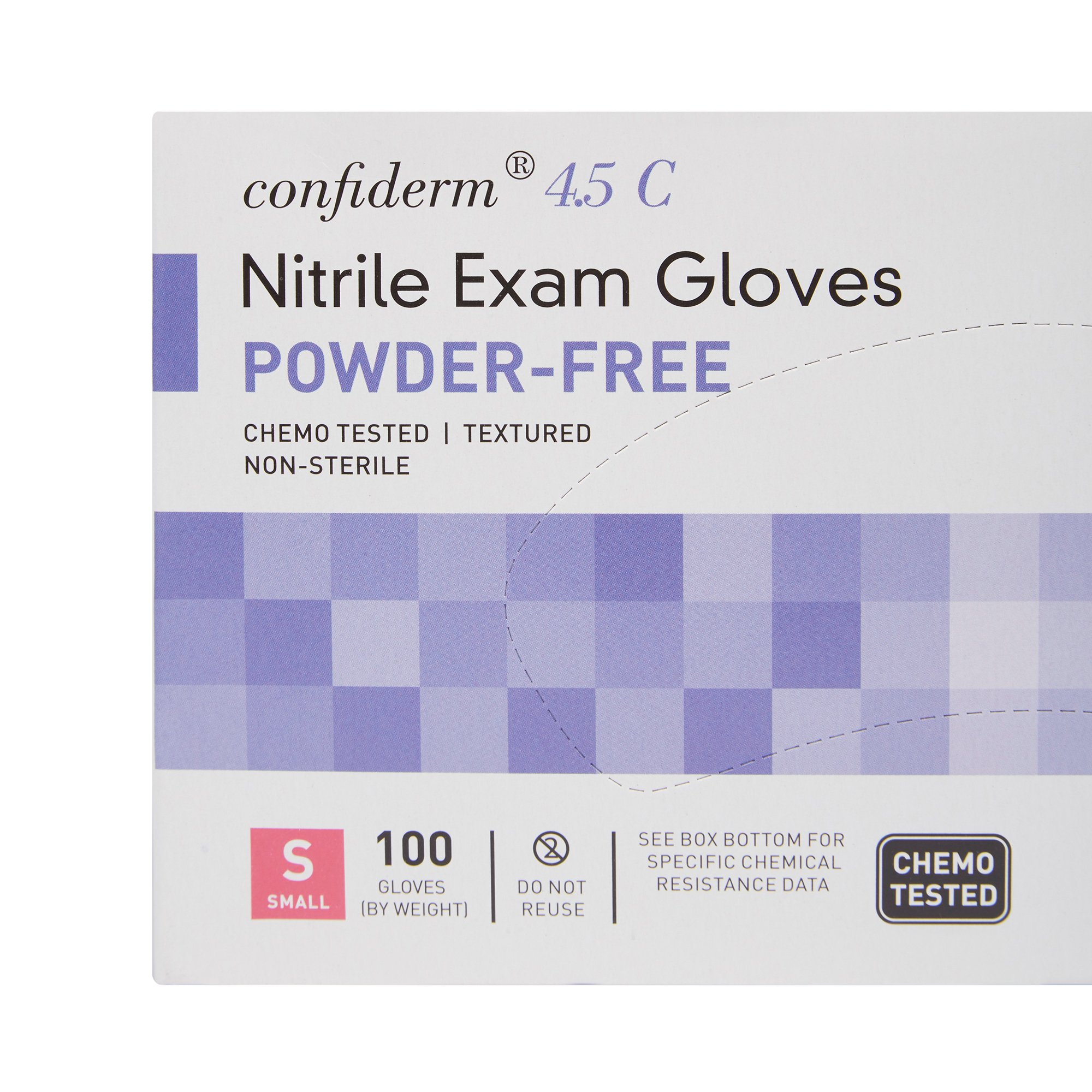 McKesson Brand 14-654C - McKesson Confiderm® 4.5C Nitrile Exam Glove, Small, Blue - 100/Box, 1000/Case