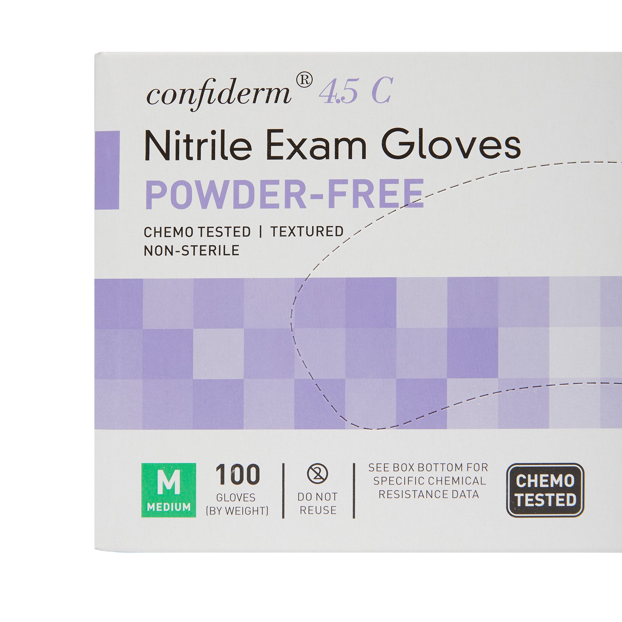 McKesson Brand 14-656C - McKesson Confiderm® 4.5C Nitrile Exam Glove, Medium, Blue - 100/Box, 1000/Case