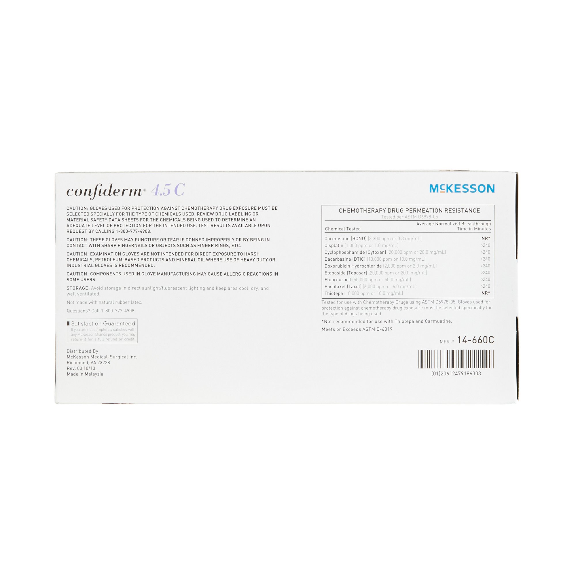 McKesson Brand 14-660C - McKesson Confiderm® 4.5C Nitrile Exam Glove, Extra Large, Blue - 100/Box, 1000/Case