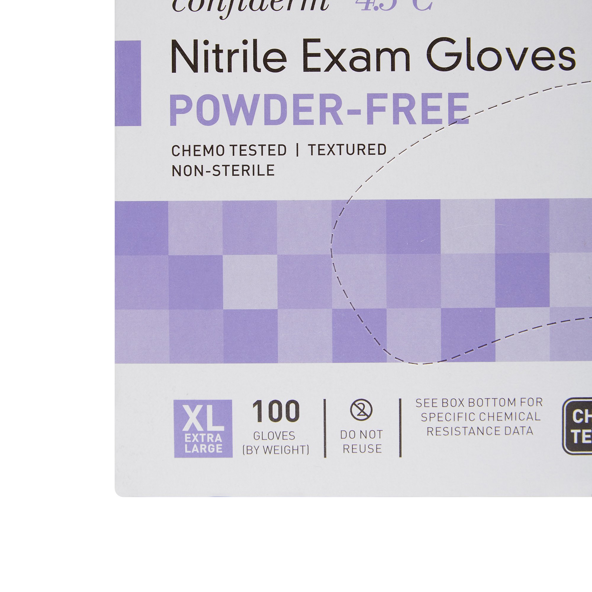 McKesson Brand 14-660C - McKesson Confiderm® 4.5C Nitrile Exam Glove, Extra Large, Blue - 100/Box, 1000/Case