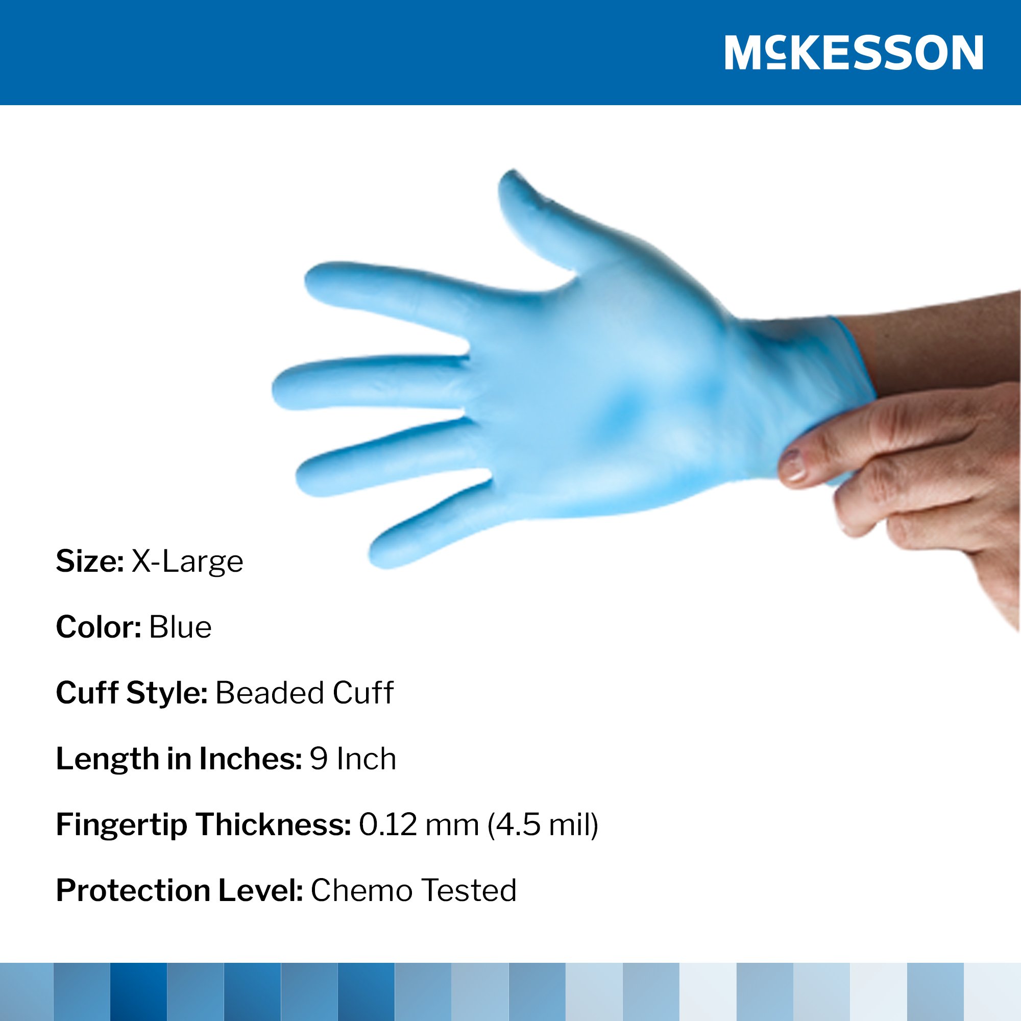 McKesson Brand - 14-660C McKesson Confiderm® 4.5C Nitrile Exam Glove