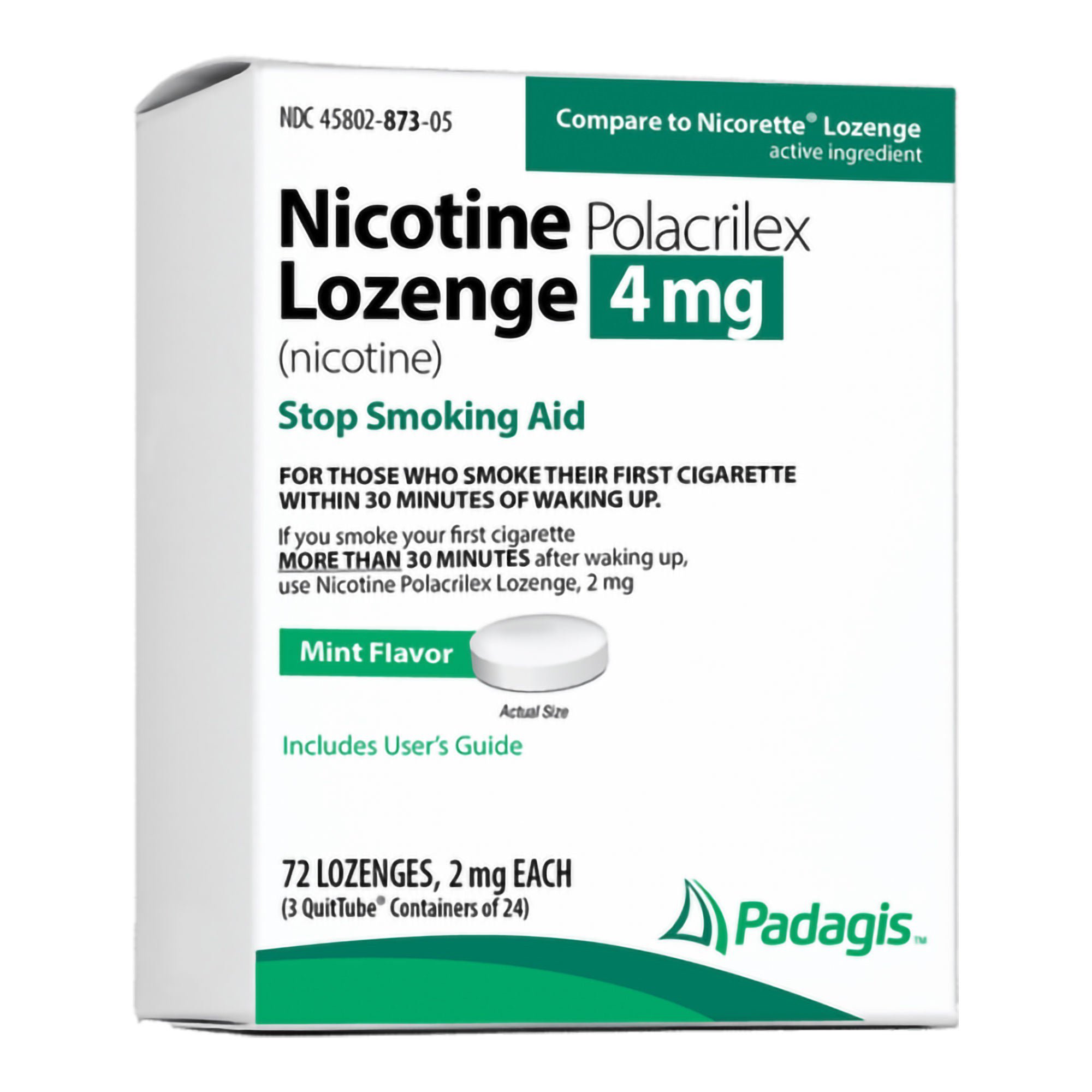 Perrigo Company - 45802087305 Padagis® Stop Smoking Aid Lozenges 4 mg Mint