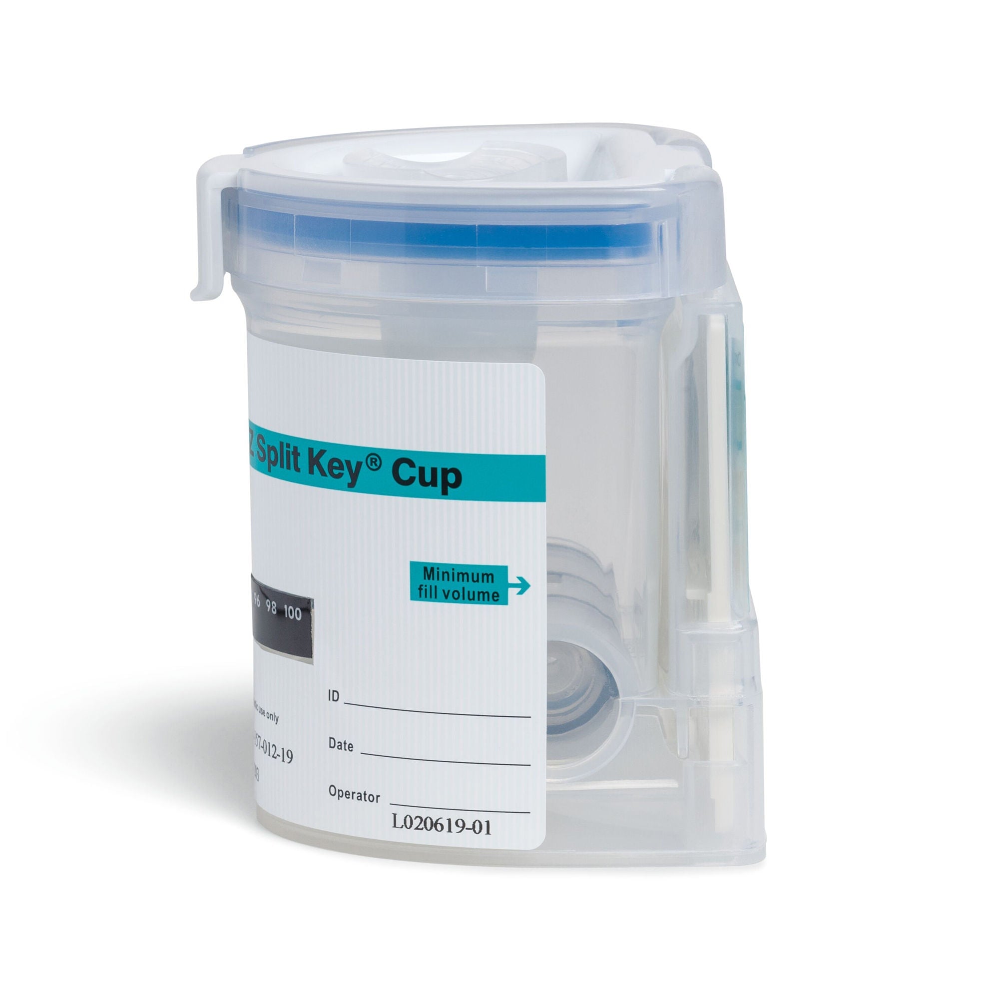 Abbott Rapid Dx North America LLC - DOA-3257-019 Drugs of Abuse Test Kit E-Z Split Key® Cup COC, mAMP/MET, OPI, PCP, THC 25 Tests CLIA Waived