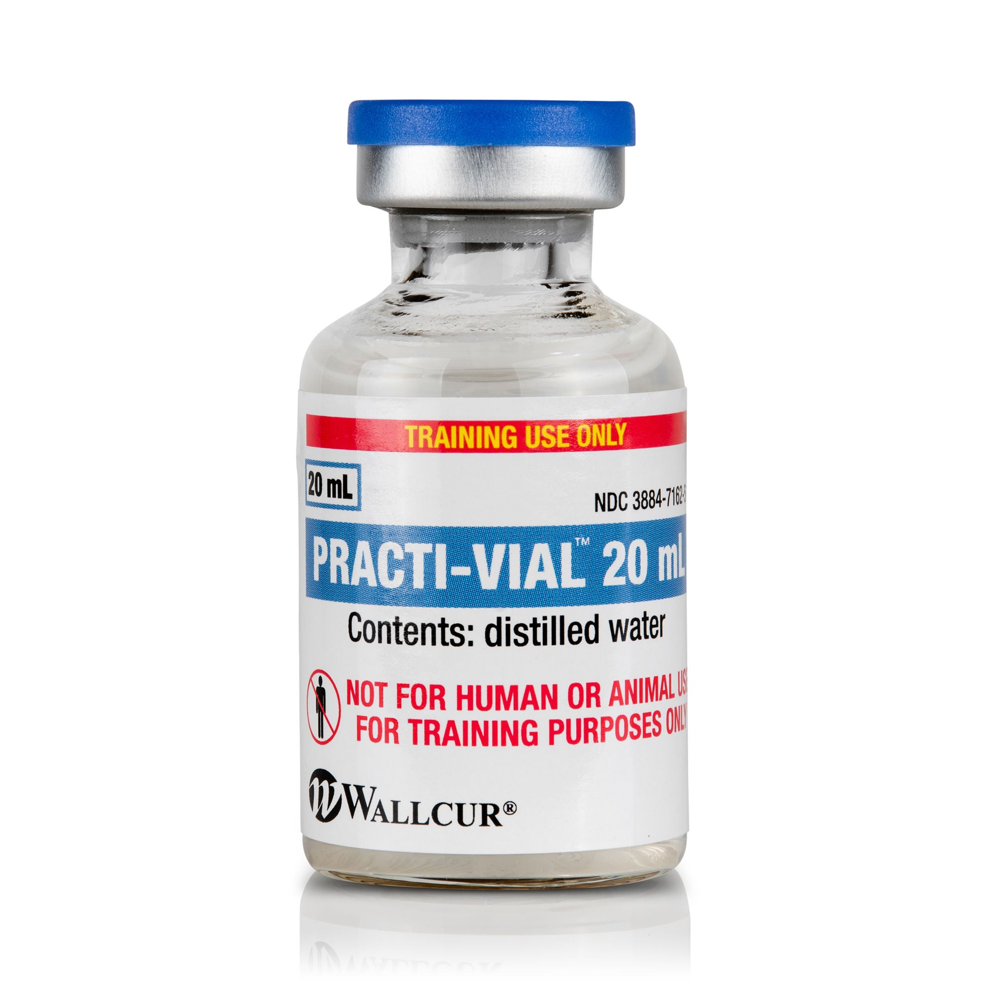 Wallcur - 423PV Clinical Training Medication Practi-20 mL Vial™ Liquid Vial 20 mL