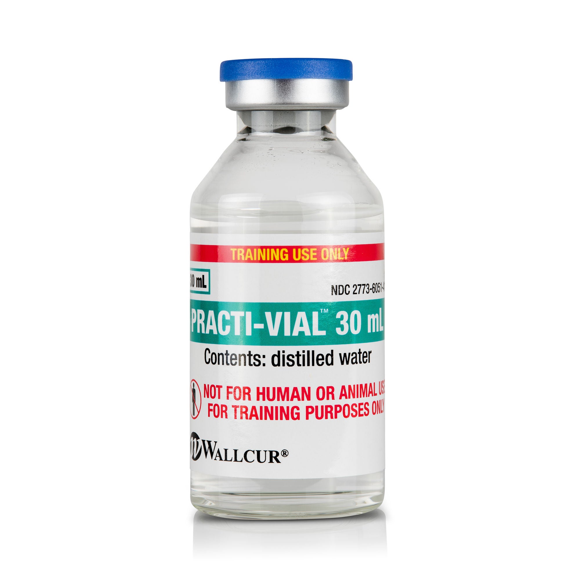 Wallcur - 424PV Clinical Training Medication Practi-30 mL Vial™ Liquid Vial 30 mL