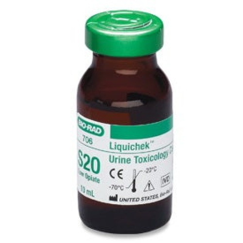 Bio-Rad Laboratories - 706 Control Liquichek™ Urine Toxicology Level S2O Low Opiate 10 X 10 mL