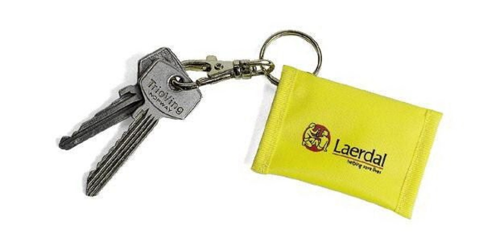 Laerdal Medical - 460008 CPR Face Shield With Key Chain Laerdal Mouth to Mask 2-7/10 X 3 Inch Single Use