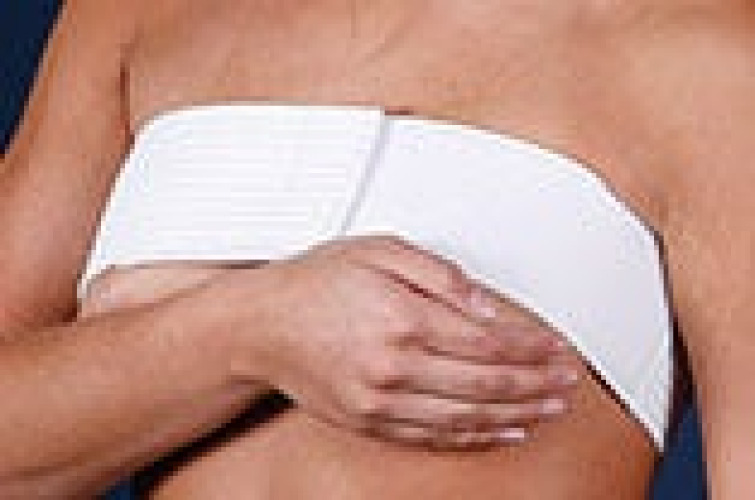Medico International - T-830W Breast Band One Size Fits Most White Front Hook and Loop Closure
