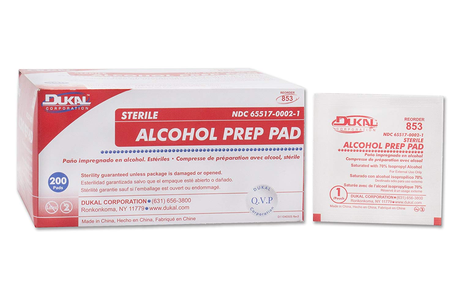 Dukal - 853 Dukal Alcohol Prep Pads